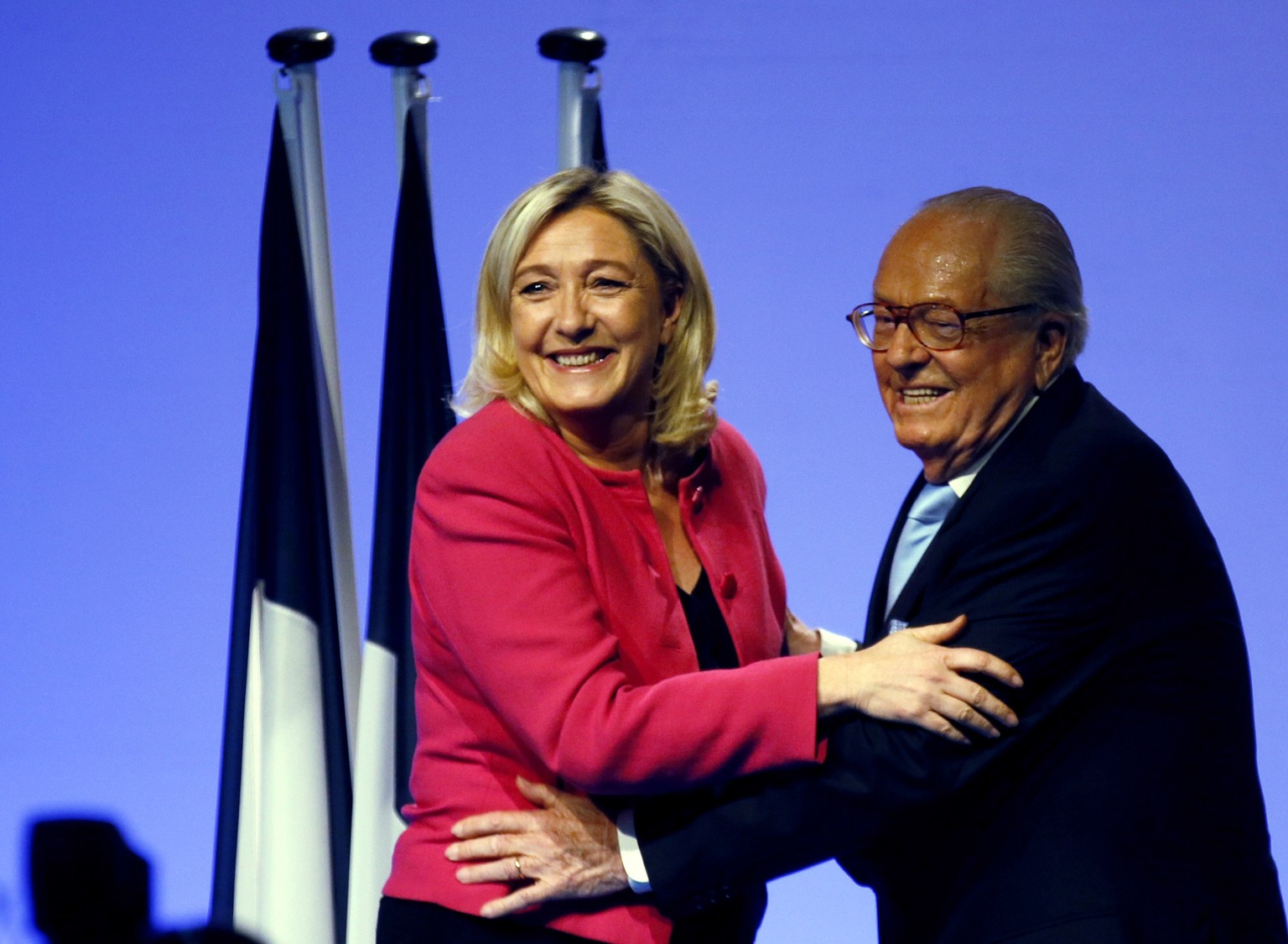 Marine Le Pen mit ihrem Vater, dem Front-National-Gründer Jean-Marie Le Pen.