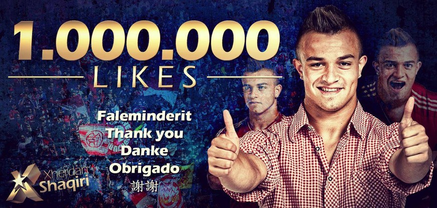 Shaqiri hat nun eine Million Facebook-Fans.