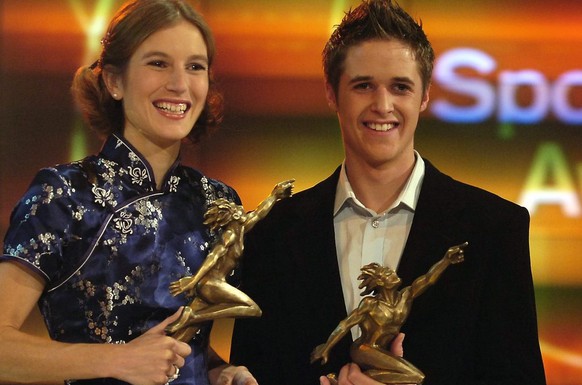 Orientierungslaeuferin Simone Niggli Luder und Motorradfahrer Thomas &quot;Tom&quot; Luethi werden Sportler des Jahres bei den Sports Awards 2005 Auszeichnungen am Samstag, 17. Dezember 2005 in Bern.  ...