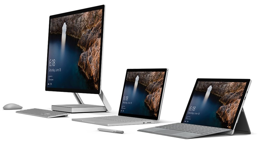 Surface Studio, Surface Book und Surface Pro: Teuer wie Apple-Geräte, aber vielseitiger nutzbar.