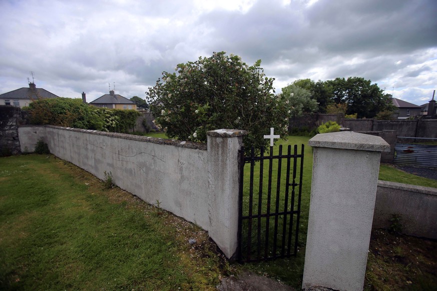 FILE PHOTO: The entrance to the site of a mass grave of hundreds of children who died in the former Bons Secours home for unmarried mothers is seen in Tuam, County Galway, Ireland, June 4, 2014. REUTE ...