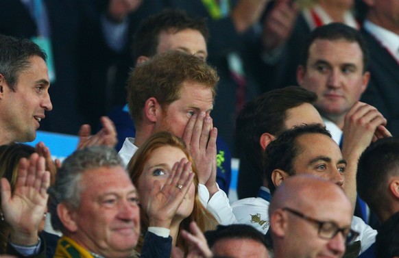 Prinz Harry leidete mit der Nationalmannschaft mit. &nbsp;