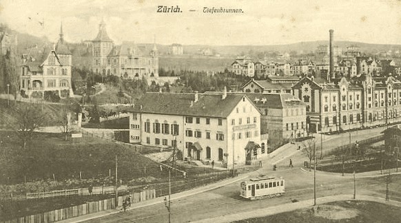 Der Bahnübergang Seefeldstrasse 1911.