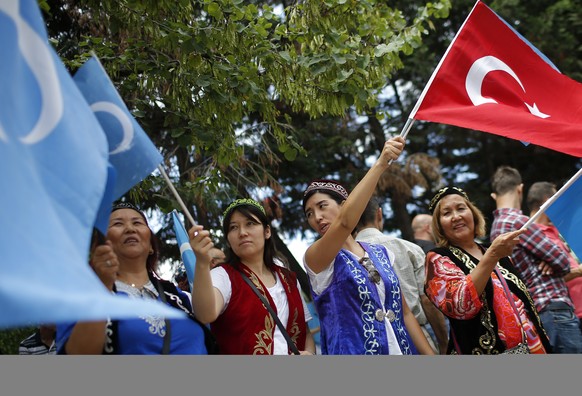 Solidaritätskundgebung für Uiguren in der Türkei.