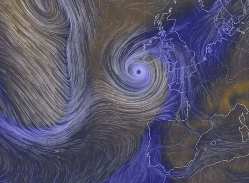 Rechenmodelle zeigen, wie Ophelia am Montag auf Irland trifft.&nbsp;