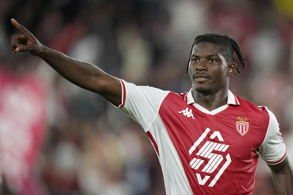 Nachrichten Linkding Monaco's Breel Embolo celebrates after scoring the second goal during the Champions League opening phase soccer match between Monaco and Crvena Zvezda, Red Star Belgrade, at the Louis II stadium, ...
