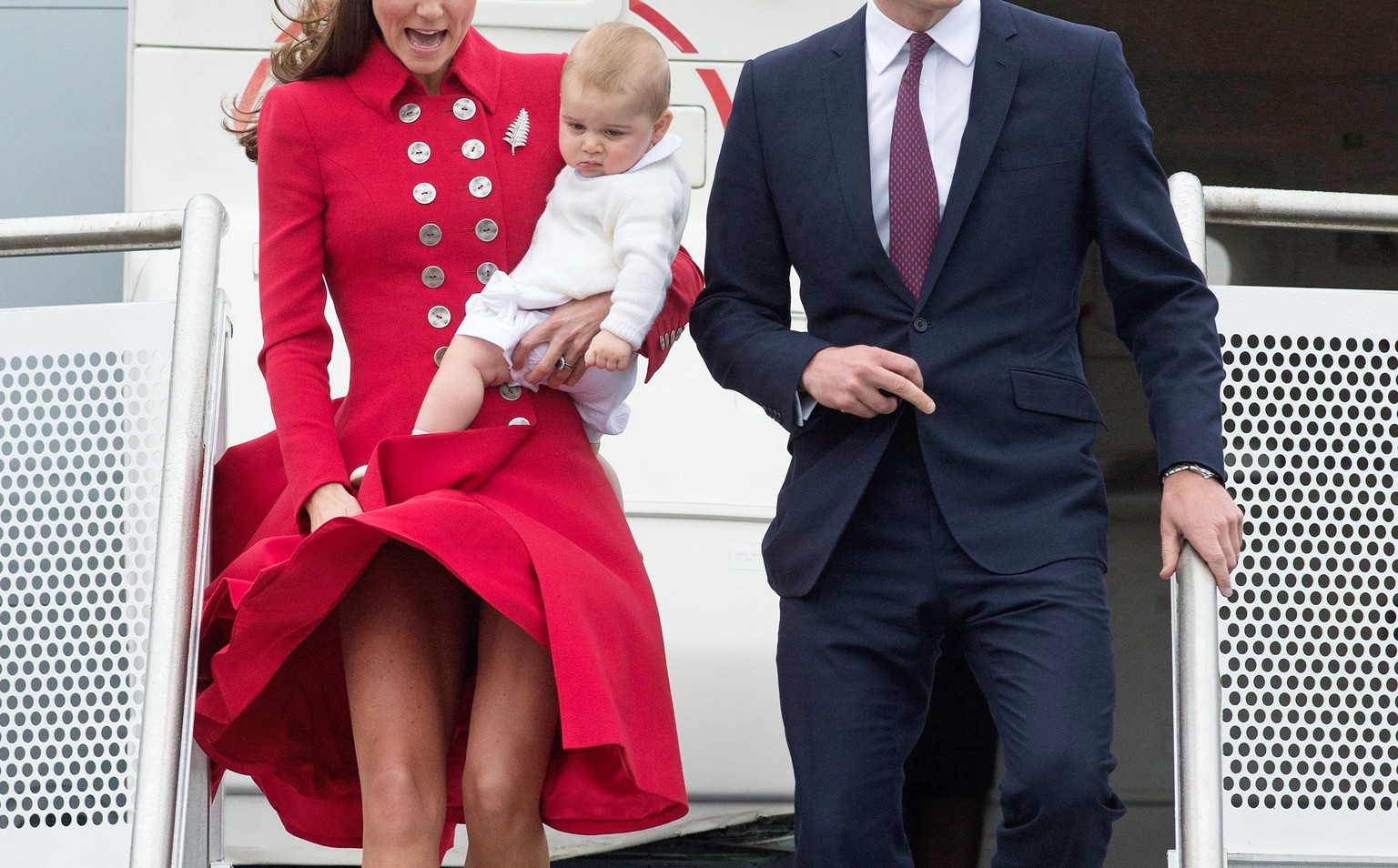 Kates Marilyn-Monroe-Moment: Prince George is not impressed.