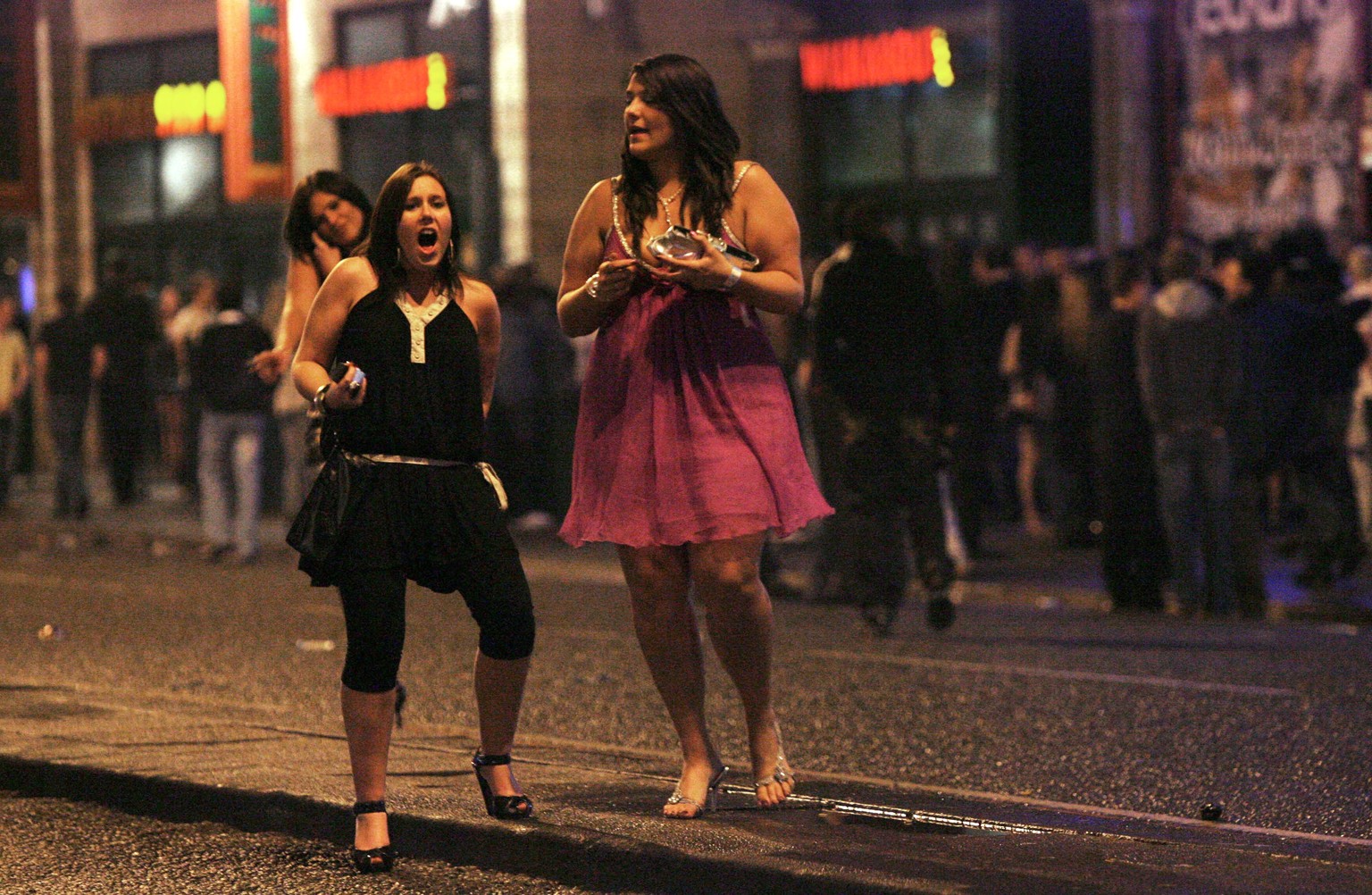 Mandatory Credit: Photo by Huw Evans/REX/Shutterstock (722374g)
New Year revellers
New Years Eve celebrations, Cardiff, Britain - 31 Dec 2007
Freezing temperatures or, indeed, dignity didn&#039;t s ...