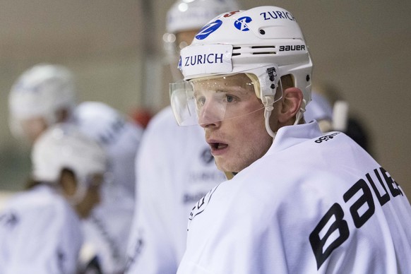 Ice hockey player Joel Vermin (Lausanne HC) during the training of the first prospect camp of the Swiss ice hockey national team, in the PostFinance arena in Bern, Switzerland, Wednesday, July 26, 201 ...