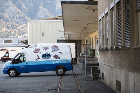 Fleischtransporter der verdächtigen Firma in Landquart.