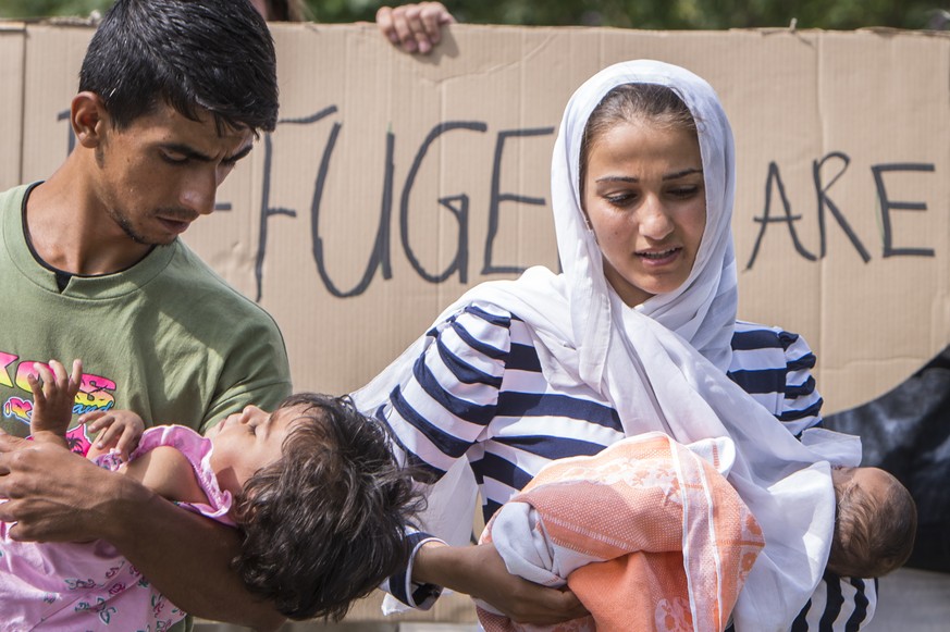Am 1. September reiste diese syrische Familie mit dem Zug von Wien in die Schweiz.&nbsp;