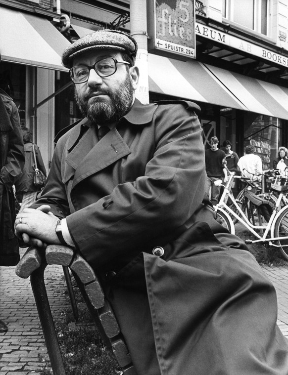 Der italienische Schriftsteller Umberto Eco in Amsterdam, 1989.