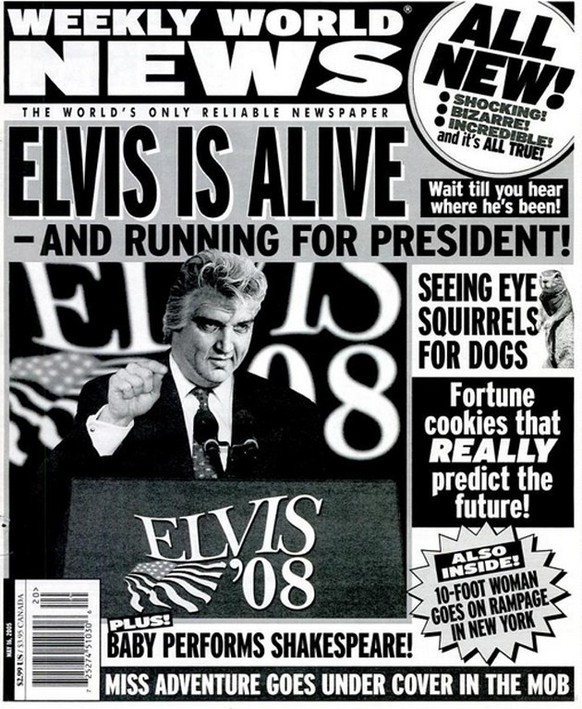 elvis fake news presley weekly world news http://michaeldemeng.blogspot.ch/2013/02/bat-boy-escapes.html