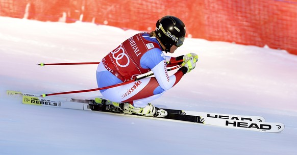 Switzerland&#039;s Lara Gut competes during an alpine ski, women&#039;s World Cup super-G, in Val d&#039;Isere, France, Sunday, Dec. 18, 2016. (AP Photo/Marco Tacca)