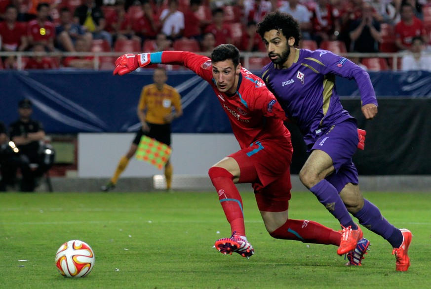 Der Ex-Basler Mohamed Salah sündigt mit der Fiorentina im Abschluss und taucht deshalb bei Sevilla.