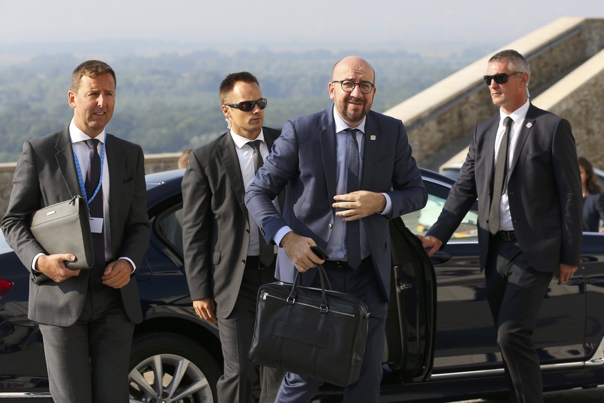 Belgian Prime Minister Charles Michel arrives for the European Union summit- the first one since Britain voted to quit- in Bratislava, Slovakia, September 16, 2016. REUTERS/Yves Herman