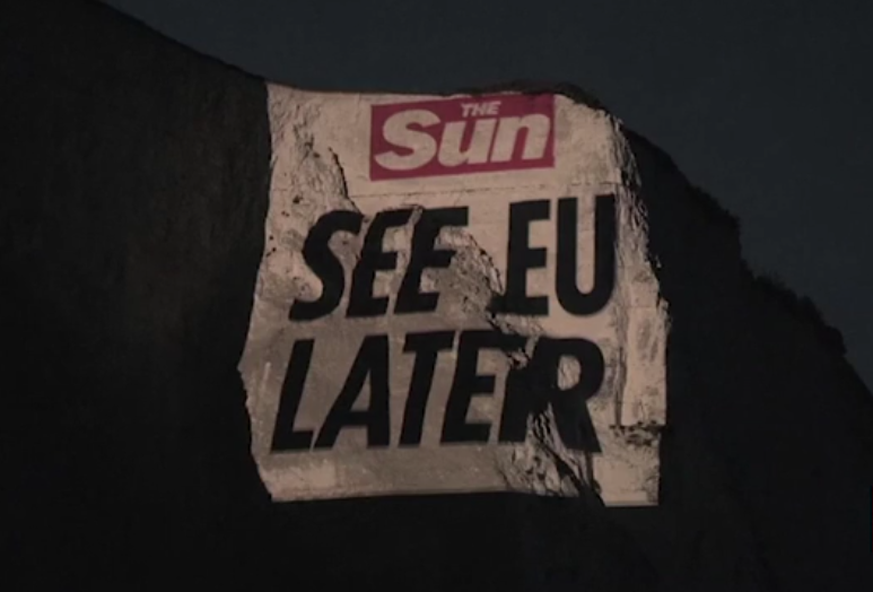 «See EU later.» Die britische «The Sun» feiert den Brexit an den Kreidefelsen von Dover. Lang schon kämpfte die «Sun» – nach eigenen Angaben&nbsp;– für den EU-Austritt.&nbsp;