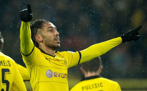 Aubameyang und seine Dortmunder können als einzige einigermassen mit den Bayern Schritt halten.