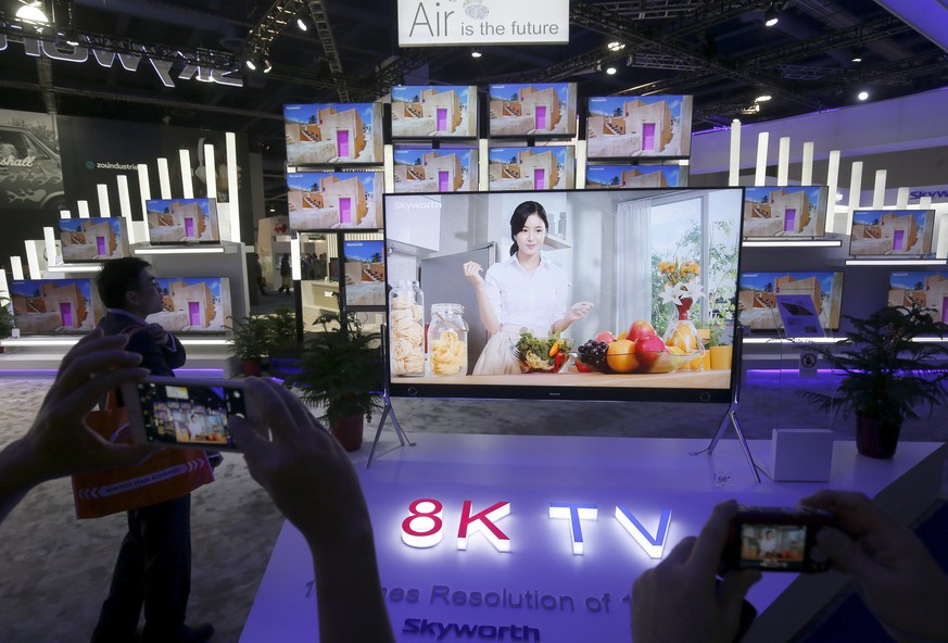 Schon an der CES in Las Vegas wurden 8K-Fernseher mit 98-Zoll-Display präsentiert.