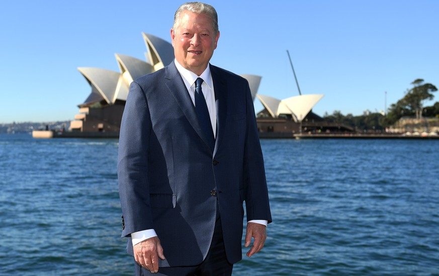 epa06078562 Former US vice president Al Gore poses for a photograph in Sydney, New South Wales, Australia, 10 July 2017. Gore is in the country to promote the documentary &#039;An Inconvenient Sequel: ...
