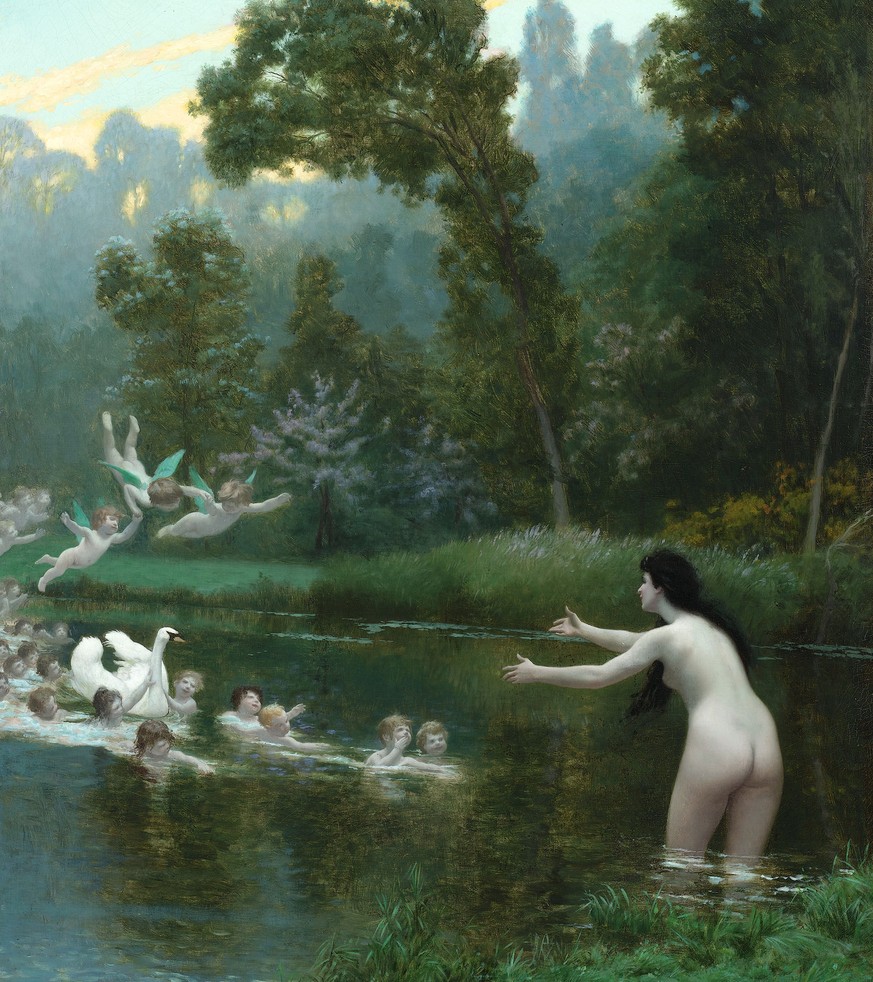 Jean-Léon Gérôme, «Leda und der Schwan», 1895