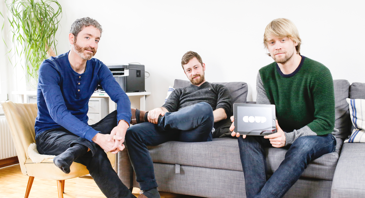 Drei junge Journalisten, die sich nicht auf dem Sofa ausruhen wollen: Andres Eberhard, Joel Bedetti, Pascal Sigg (v. l.).&nbsp;