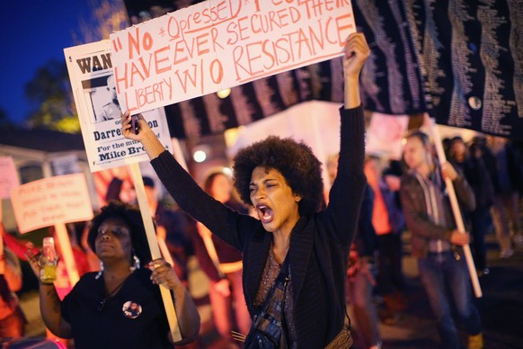 Protestierende in Ferguson.