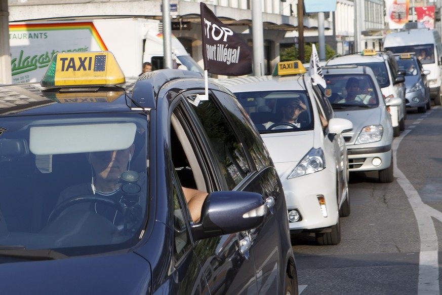Genfer Taxifahrer wehren sich gegen Uber. Untertsützung erhalten sie vom Bundesgericht