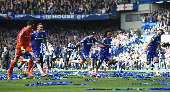 Nach der Partie wird an der Stamford Bridge gefeiert.&nbsp;