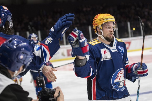 Zuerichs Topscorer Robert Nilsson im ersten Playoff-Viertelfinalspiel der National League A zwischen den ZSC Lions und dem HC Lugano am Samstag, 4. Maerz 2017, im Hallenstadion in Zuerich. (PPR/Ennio  ...