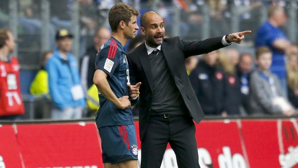 Müller mit Chef Guardiola.