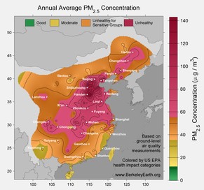 Schadstoff-Konzentration in China: Peking ist das Epizentrum der ungesunden Luft.&nbsp;