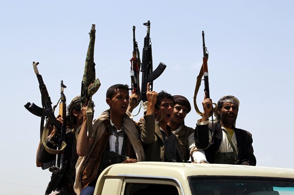 Houthi-Rebellen ziehen in den Bürgerkrieg in Yemen.