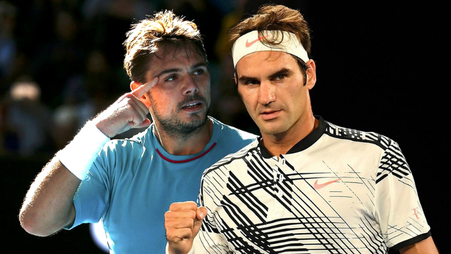 Die beiden besten Schweizer Tennisspieler der Geschichte: Stan Wawrinka und Roger Federer.