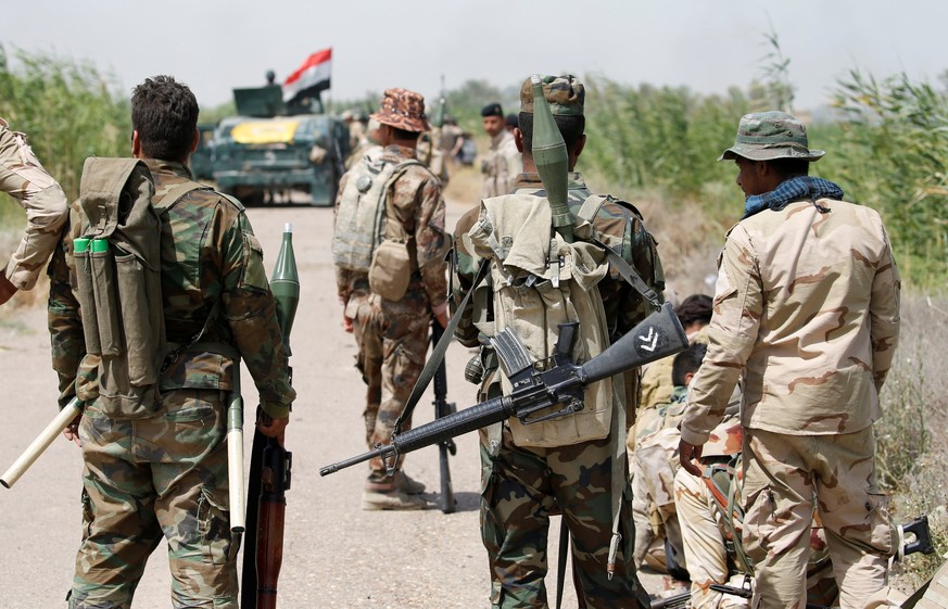 Gemeinsam gegen den «IS»: Irakische Sicherheitskräfte und schiitische Milizen vor Falludsch (25. Mai 2016).&nbsp;