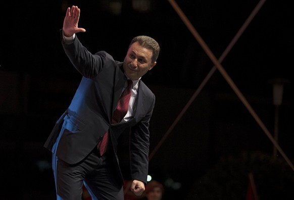 Nikola Gruevski, Regierungschef von Mazedonien. Es gab Demonstrationen gegen, aber auch für ihn in den letzten Tagen.