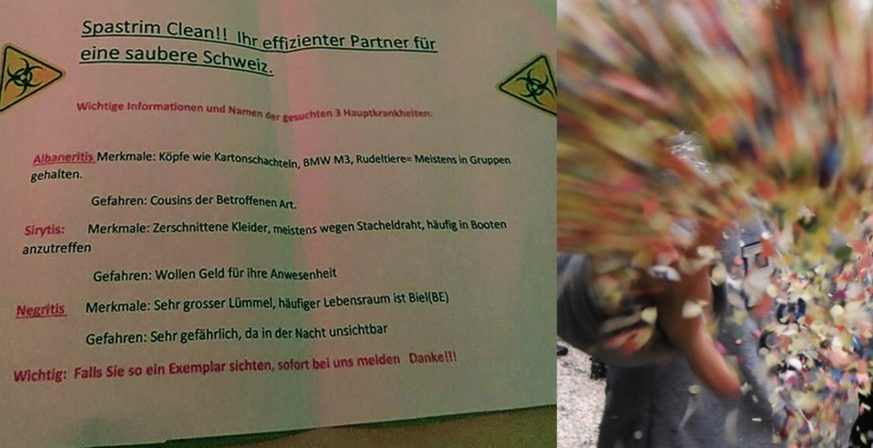 Dieser Flyer wurde an der Fasnacht in Mümliswil verteilt.