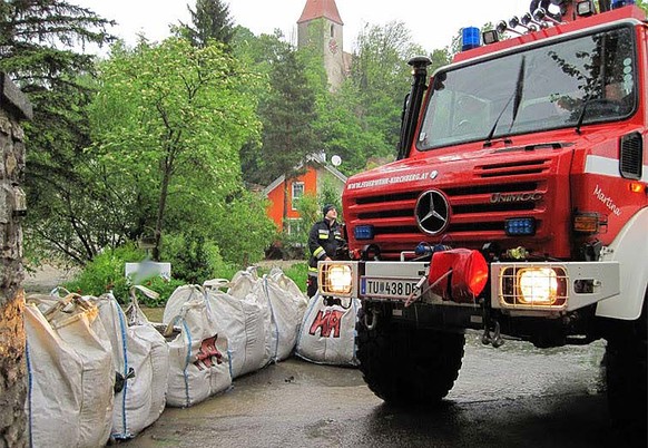 Hochwassereinsatz der Freiwilligen Feuerwehr.