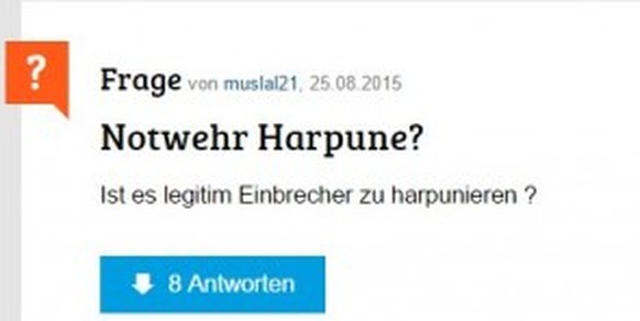 «Harpunieren», Leute. HARPUNIEREN.