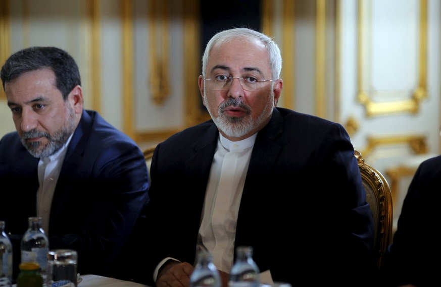 Der iranische Chefunterhändler, Aussenminister&nbsp;Mohammed Dschawad Sarif (r.).