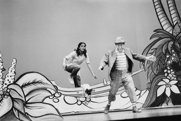 1979 als Clown Ringgi mit Hund Zofi in einem Kindermusical.