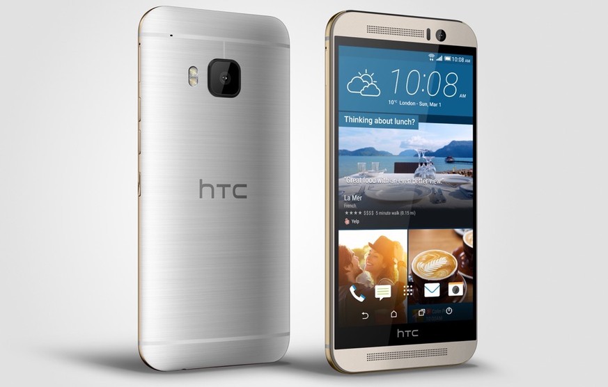 Das HTC im «Gold on Silver»-Look