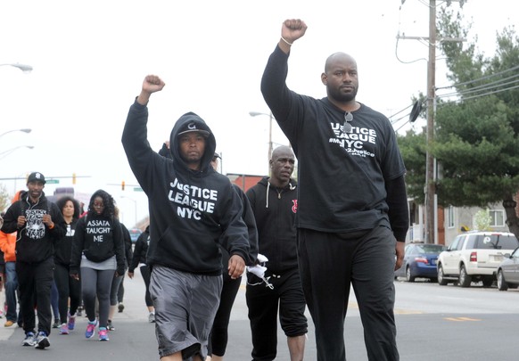 Eine Demonstration nach dem Tod von Freddie Gray.