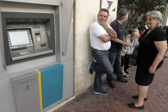 Nichts geht mehr am Bankomaten in Athen.