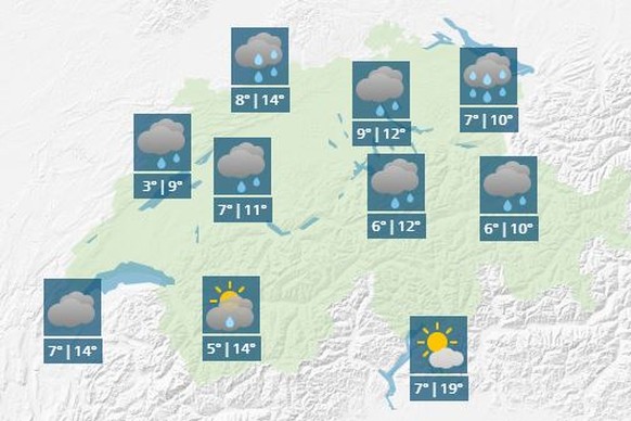 Wetterprognose Sonntag, 8. Oktober.