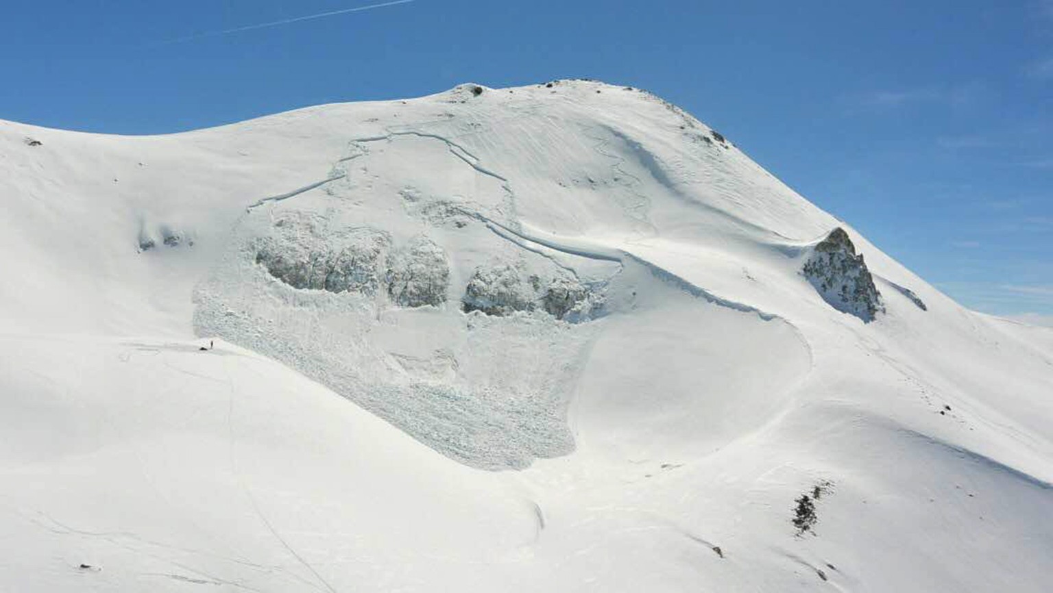 Diese Lawine am&nbsp;Pointes de Tsavolire im Wallis hat vier CERN-Mitarbeiter in die Tiefe gerissen, zwei von ihnen verstarben in der Folge.