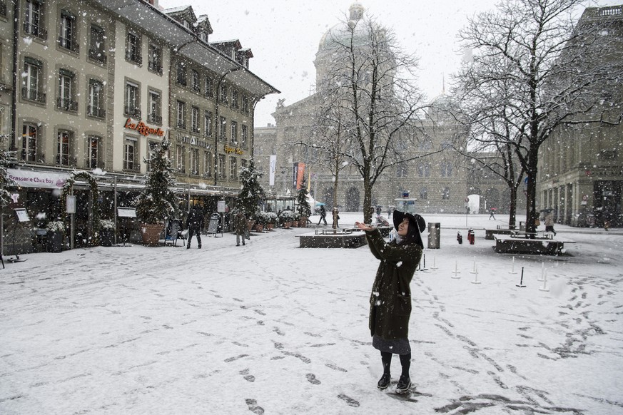 Schnee gab es am Donnerstag auch in Bern, nur wie lange wird er halten?