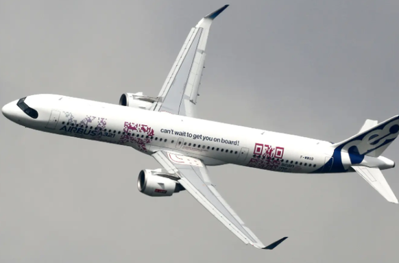Nachrichten Linkding Ein A321-XLR bei der Flugshow von Le Bourget bei Paris, im Juni 2023.