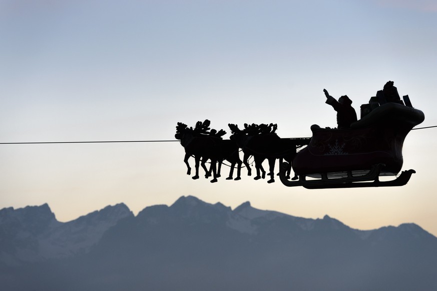 Der Weihnachtsmann (hier über dem Genfersee) bringt keine guten Nachrichten aus seinem Heimatland im Norden.