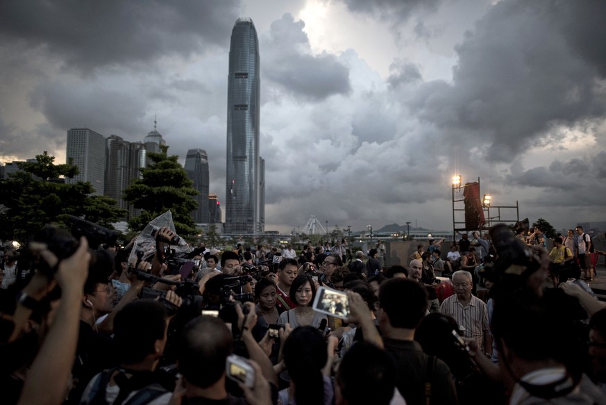 Proteste der Occupy-Central-Bewegung in Hongkong.